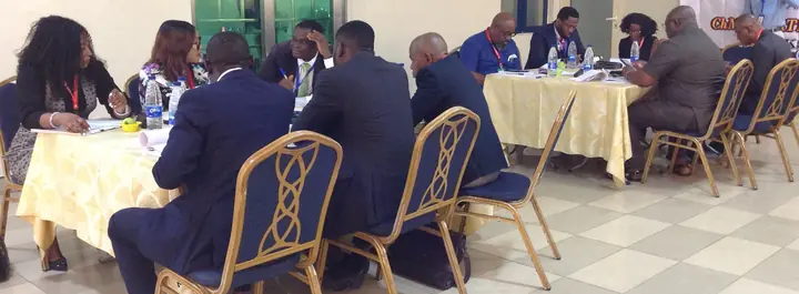 Delegates in session